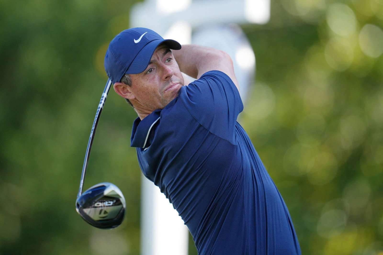 McIlroy in action with his TaylorMade Qi10 Driver